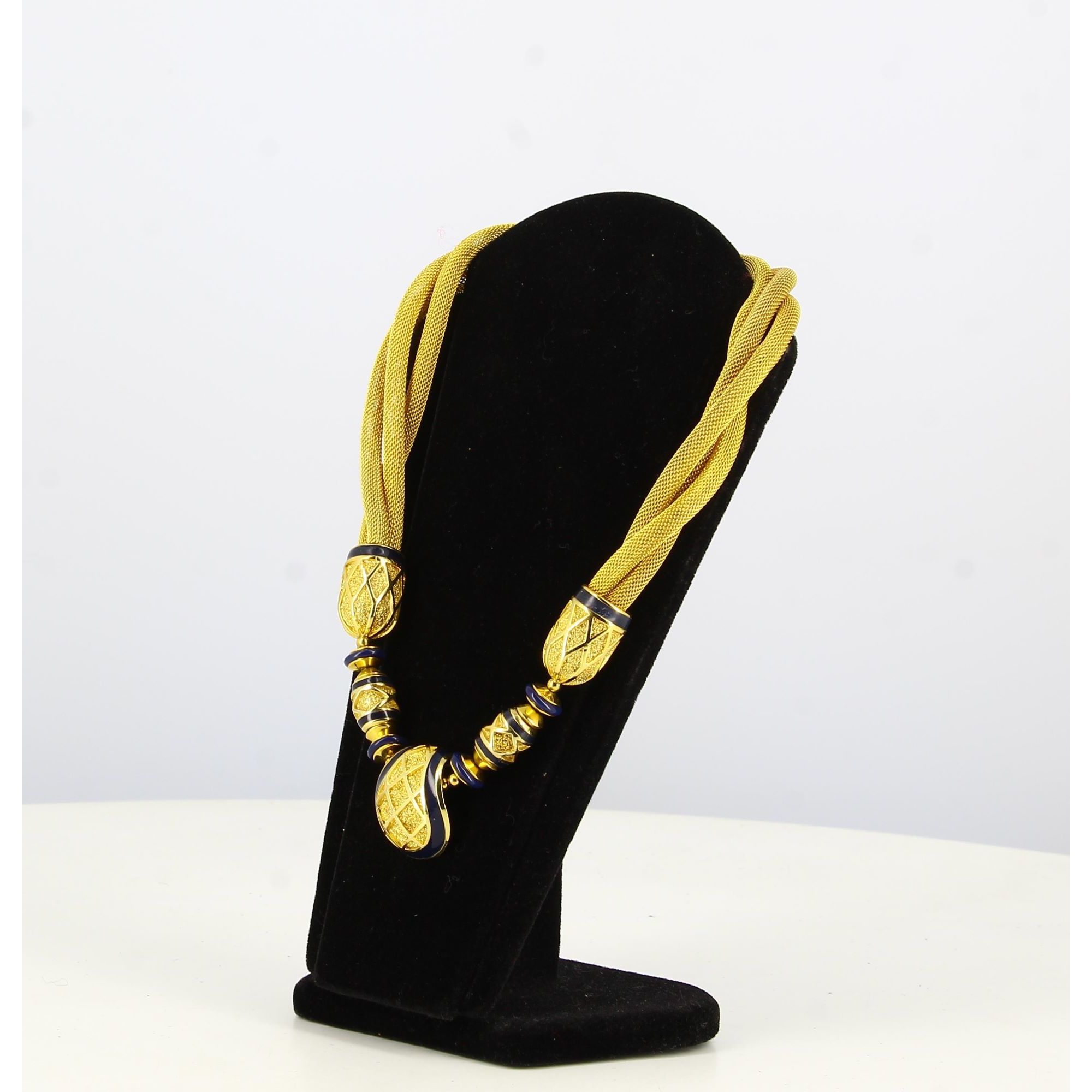 Balanciaga Golden And Blue Necklace